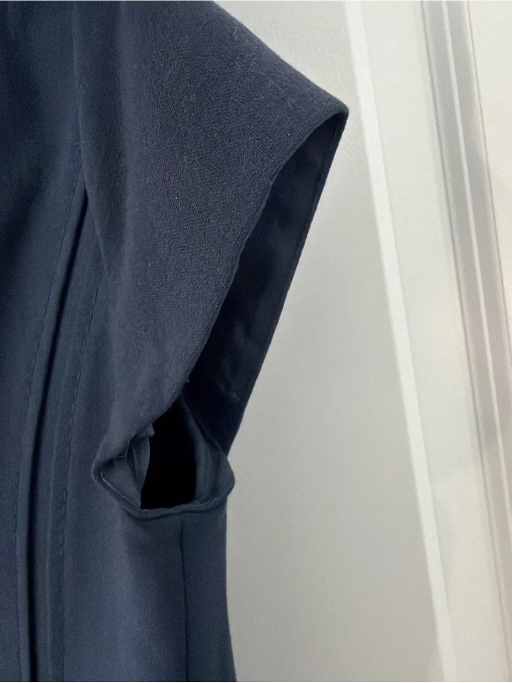 Tory Burch Evelina Navy Blue Stretch Wool Blend Sheath Dress Size 10 New Classy